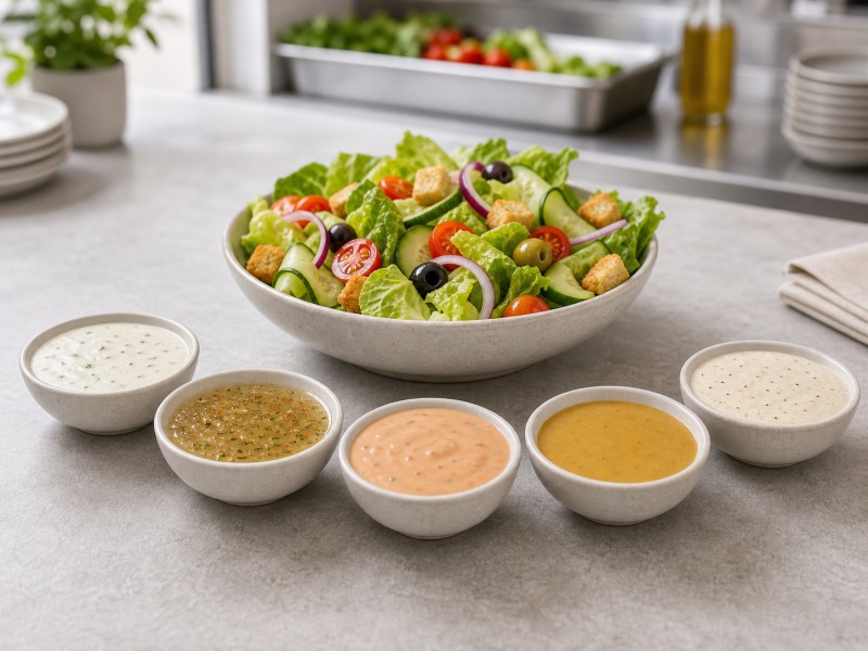 Çeşidli Dadlı Salat Sousu