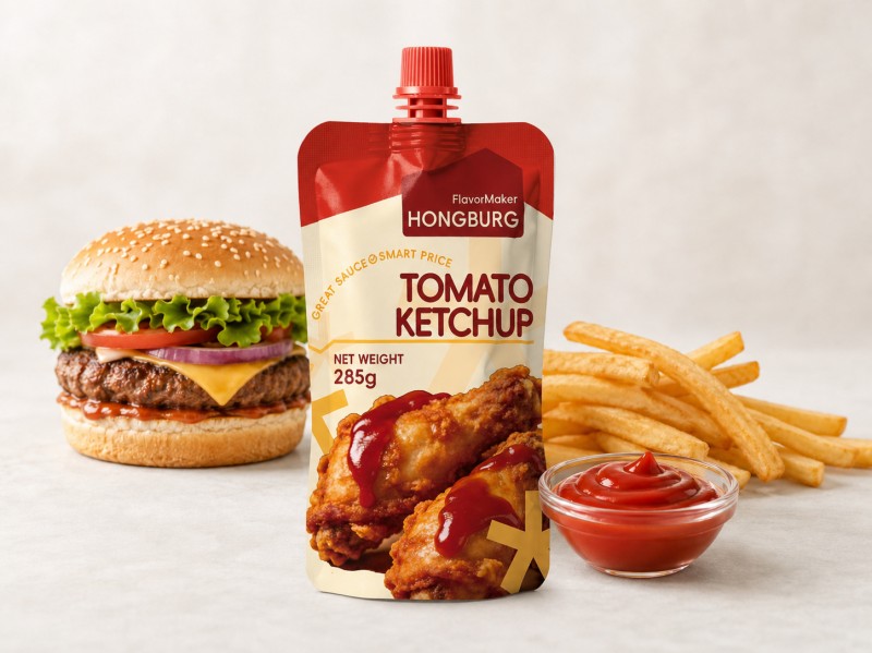 Kartof və Burger üçün klassik pomidor ketçup