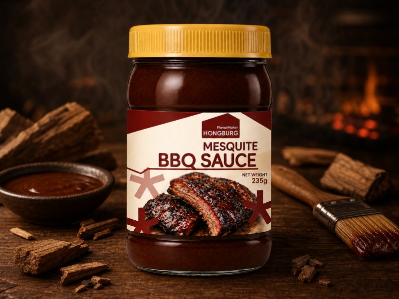 Zəngin Dumanlı Dadlı Mesquite Barbekü Sousu